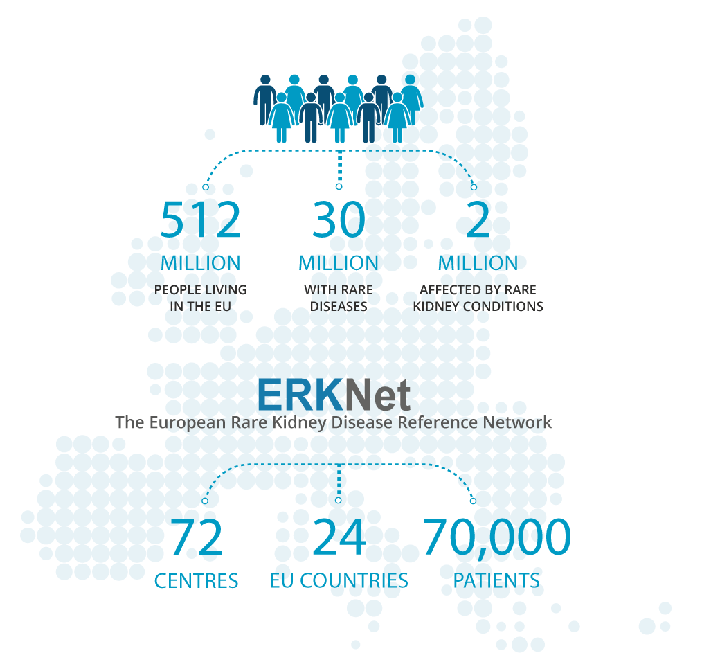 ERKNet overview:centres, EU countries and patients